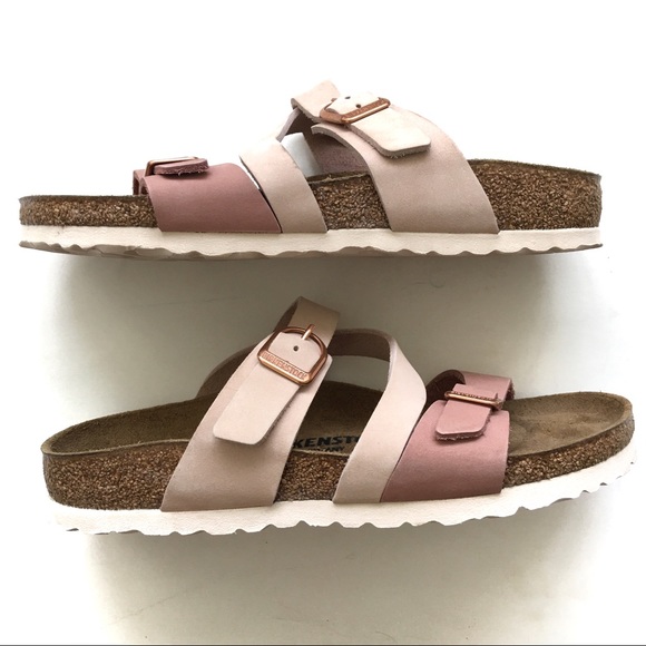 birkenstock salina rose gold